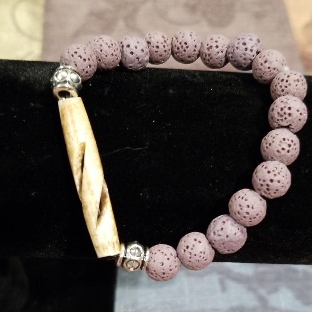 !!!!!sold¡!!!!. Lava stone bracelet - Picture 1 of 2